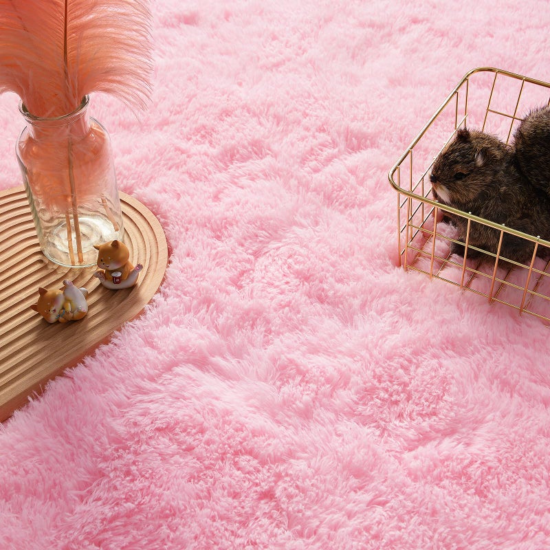 Andecor Soft Fluffy Bedroom Rugs, 5 x 8 Feet Indoor Shaggy Plush Area Rug for Boys Girls Kids Baby College Dorm Living Room Home Decor Floor Carpet, Pink - Image 4